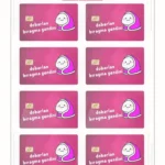 8 Adet Dobarlan Bıragma Kendini Kart Etiketi