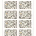 8 Adet Düz Dolar Desenli Kart Etiketi