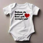 Babam Da Babam Seni Çok Seviyorum Baskılı Body Baskılı Zıbın