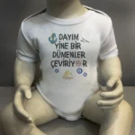 Dayım Yine Bir Dümenler Çeviriyor Baskılı Body Baskılı Zıbın