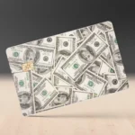 Düz Dolar Desenli Kredi Kartı Kaplama Stickerı