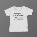 Panik Yok Amcam Halleder Pembe Kelebek Baskılı Tişört