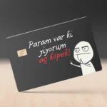 Param Var Ki Yiyorum Aç Köpek Kredi Kartı Kaplama Stickerı