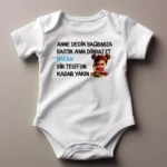 Anne Dedik Bağrımıza Bastık Ama Dikkat Et Halam Bir Telefon Kadar Yakın Kız Baskılı Zıbın