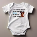 Anne Dedik Bağrımıza Bastık Ama Dikkat Et Teyzem Bir Telefon Kadar Yakın Kız Baskılı Zıbın