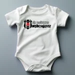 Biz Doğuştan Beşiktaşlıyız Baskılı Zıbın Baskılı Body