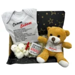 En Merhametli Baba Baskılı T Kulplu Kupa Zıbın ve Ayıcık Yeni Yıl Hediye Seti