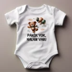 Panik Yok Halam Var Ayıcık Baskılı Zıbın