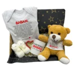 Prenses Babası Baskılı Kalpli Kupa Zıbın ve Ayıcık Yeni Yıl Hediye Seti