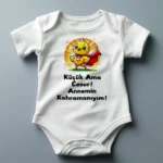 Anne Kahramanı Civciv Baskılı Zıbın